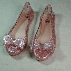 Pink glitter shoes